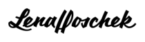 Logo mit dem Schriftzug „Lena Forchek“ in schwarzer, handschriftlicher Typografie.